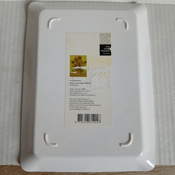 The Museum Gift Shop Van Gogh Tray Mini Famous Painting "Sunflowers" Melamine - Picture 3 of 8